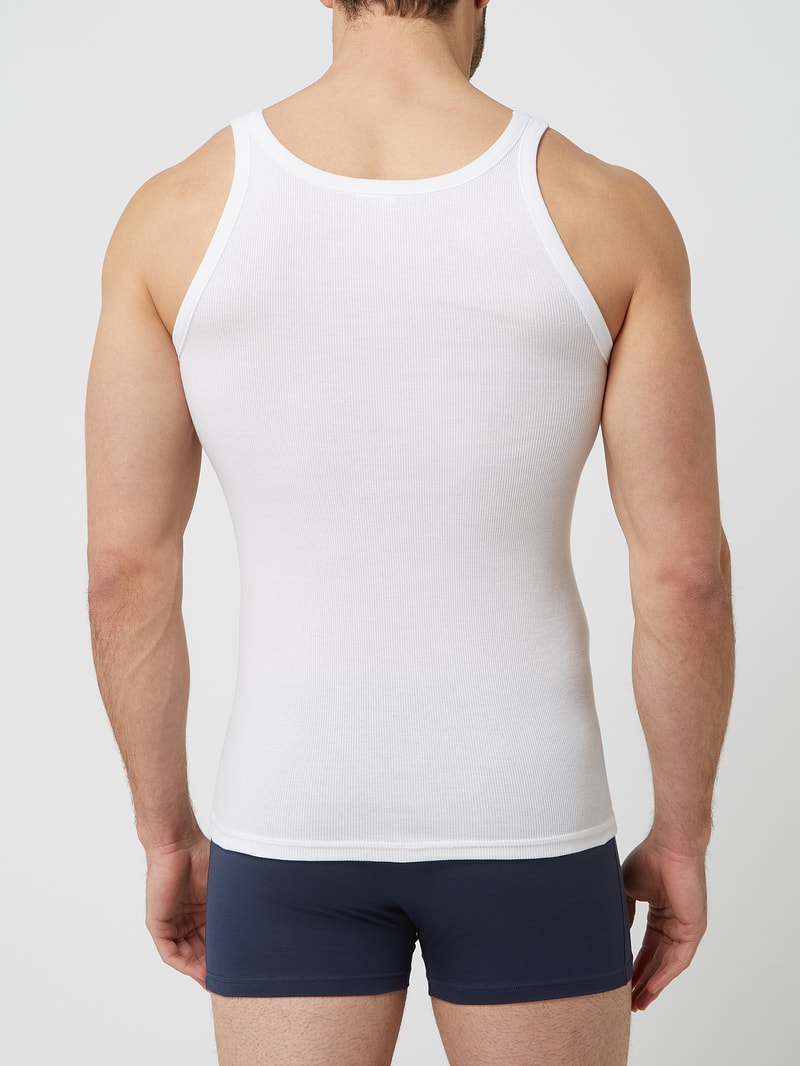 Tanktop aus Baumwolle im 2er-Pack in weiß