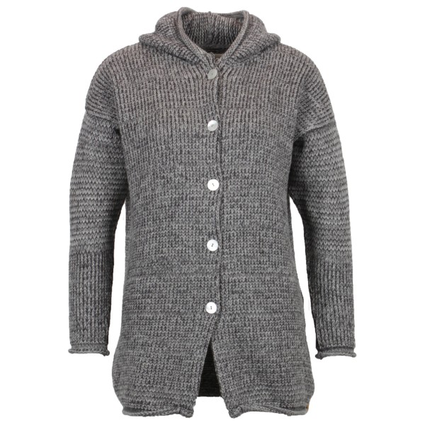 Albmerino - Women's Kapuzen Jacke Mouline - Wolljacke