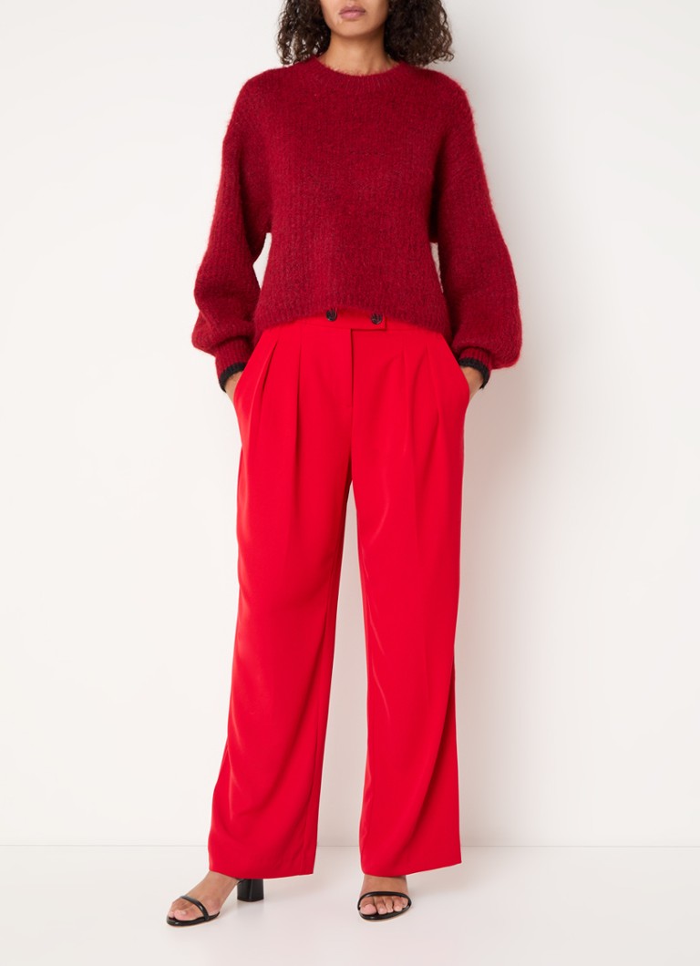 Gruby sweter Coralie od Co'Couture, wykonany z mieszanki wełny, z bufiastymi rękawami.
