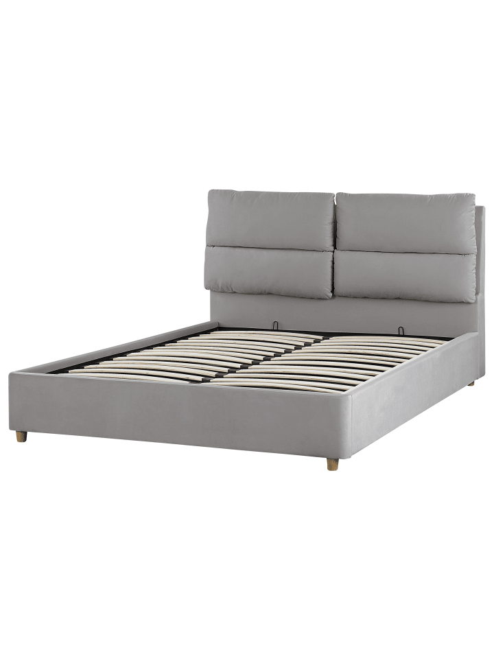 Beliani Doppelbett BATILLY in Grau - (W) 154 x (H) 105 x (L) 224 cm günstig kaufen onesize