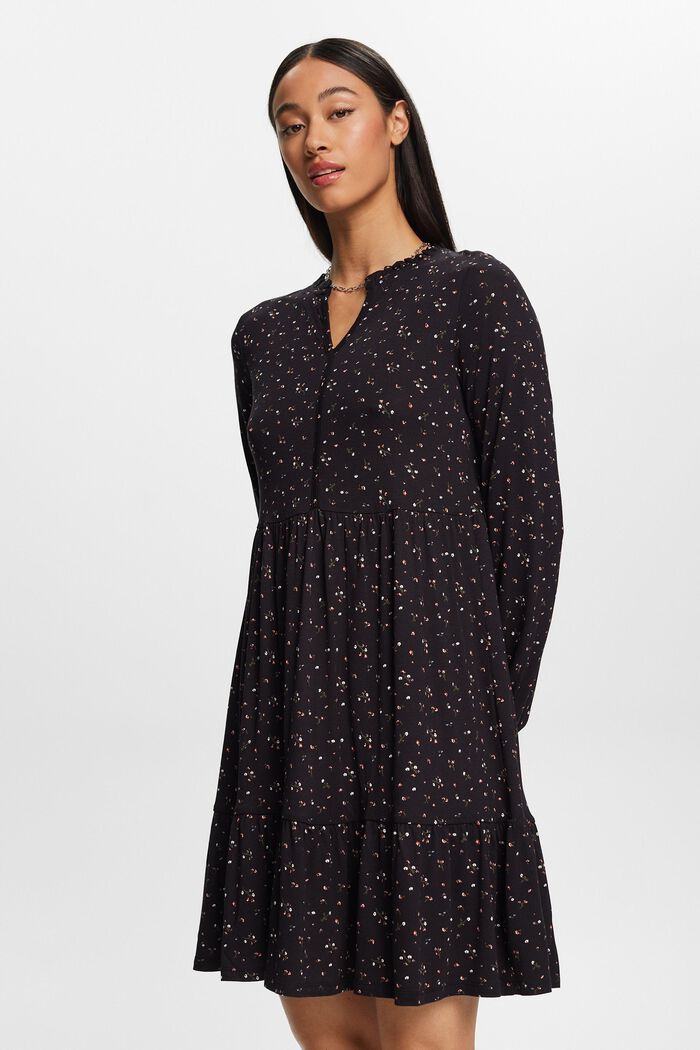 Kleid aus Crêpe-Jersey, LENZING™ ECOVERO™