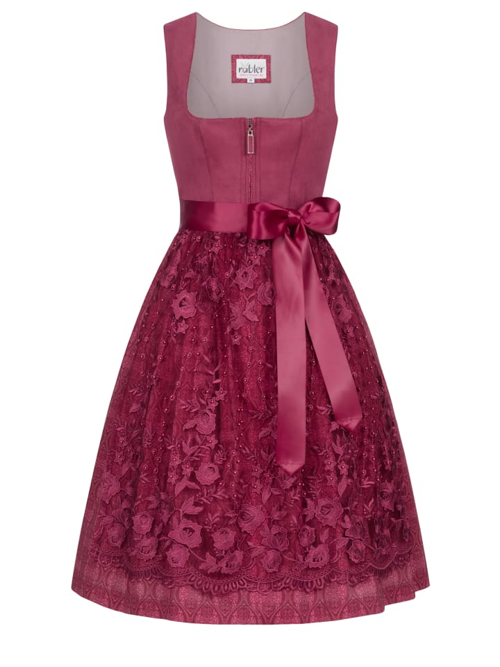 Nübler Midi Dirndl Gundi in Beere günstig kaufen