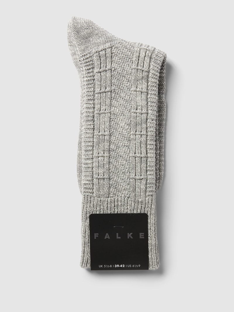 Socken in melierter Optik Modell 'Pile' in silber meliert