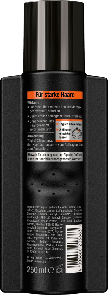 Shampoo Coffein C1 Black Edition, 250 ml