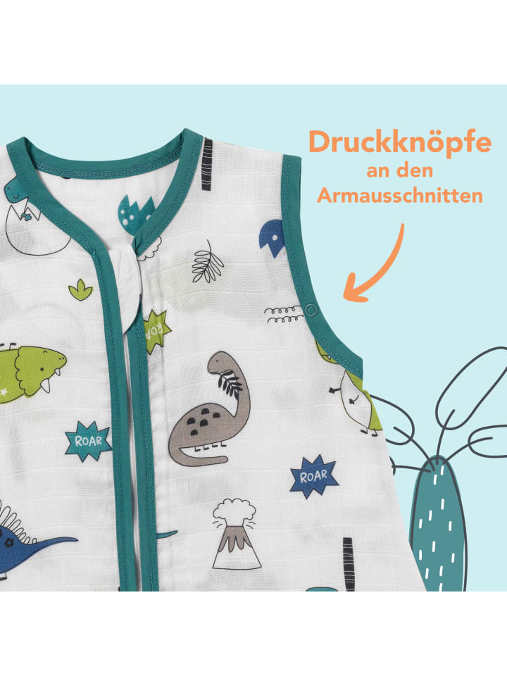Schlummersack Musselin Babyschlafsack, 0.5 TOG in Petrol günstig kaufen