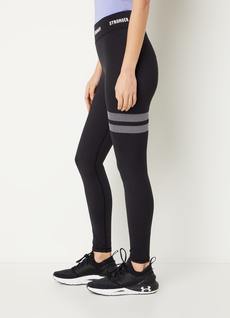 Colanți sport STRONGER Hero cu talie înaltă și bandă cu logo
