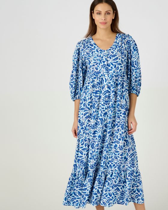 Robe imprimée manches bouffantes Climatyl