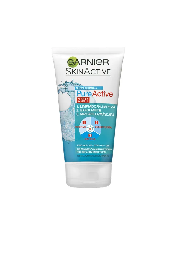 Garnier  Pure Active 3 In 1 Gel-Reiniger für glatte Haut Garnier 150 ml