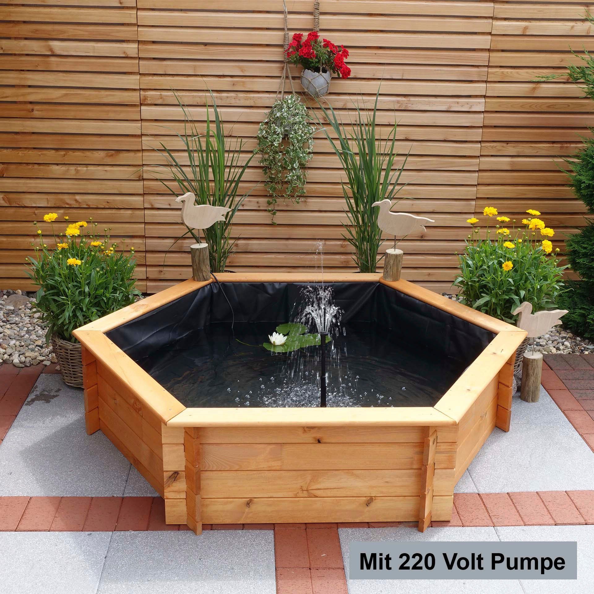 promadino Hochteich, BxTxH: 170x149x40 cm, 620 l, (Set), inkl. Pumpe