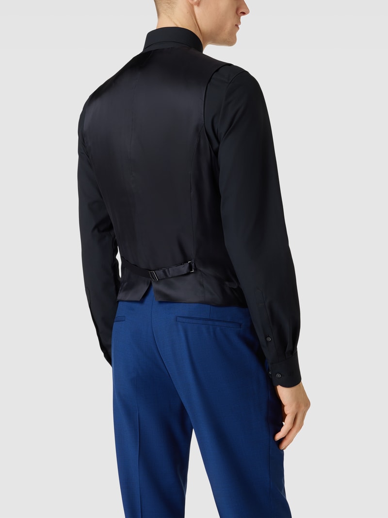 Regular Fit Anzugweste mit Paspeltaschen Modell 'Vin' in royalblau