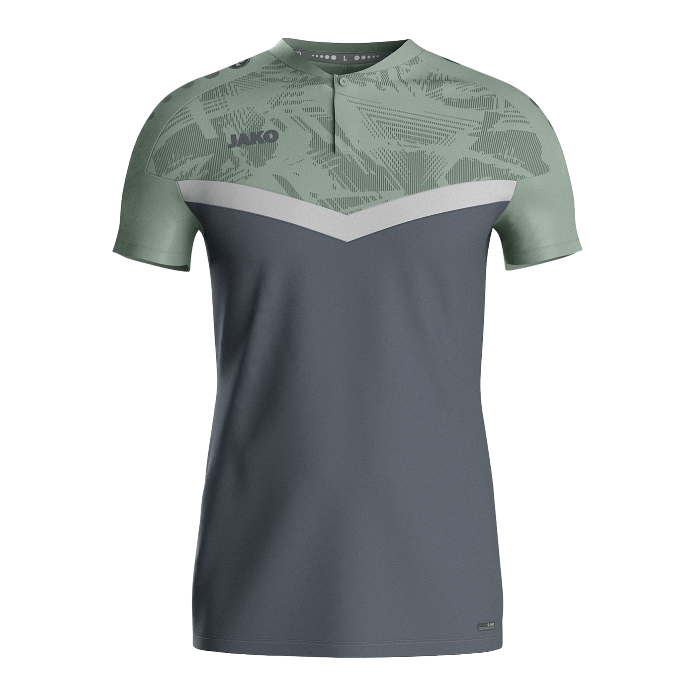 JAKO Iconic Poloshirt Grau Grün F852
