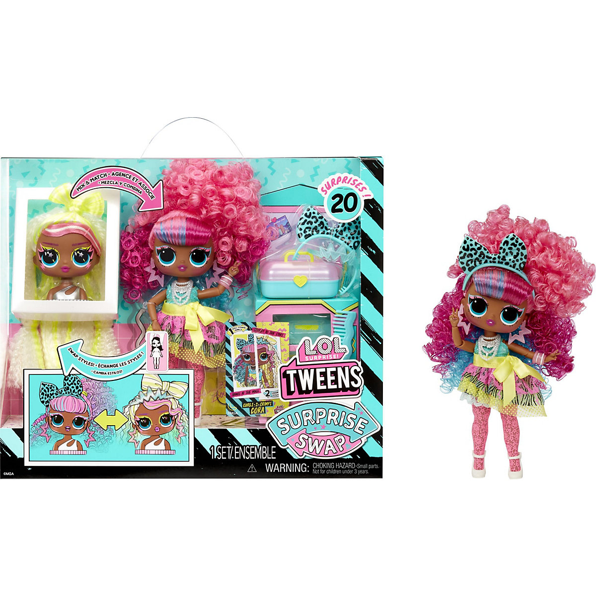 L.O.L. Surprise Tweens Surprise Swap Fashion Puppe Serie 1- Curls-2- Crimps Cora