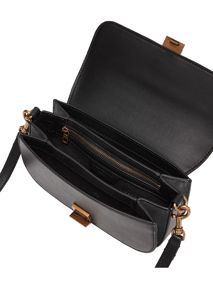 LIEBESKIND BERLIN Leder-Umhängetasche in Schwarz - (B)22 x (H)12,5 x (T)4 cm günstig kaufen onesize