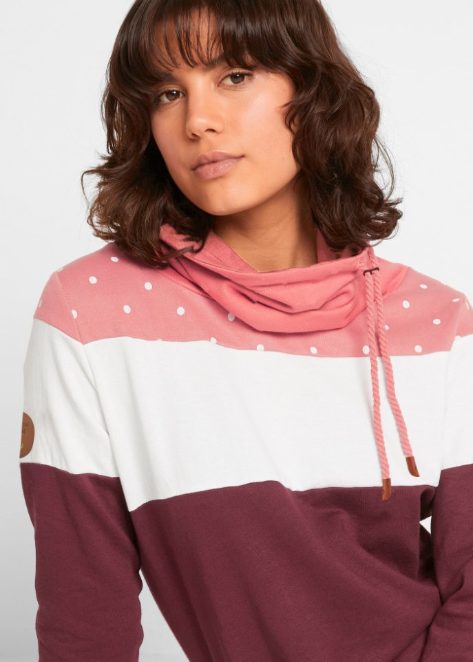 Sweatkleid mit großem Kragen