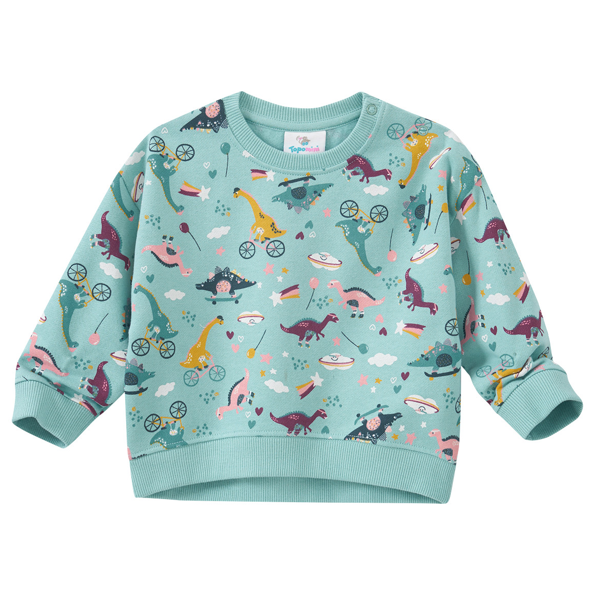 Baby Sweatshirt mit Dino-Allover