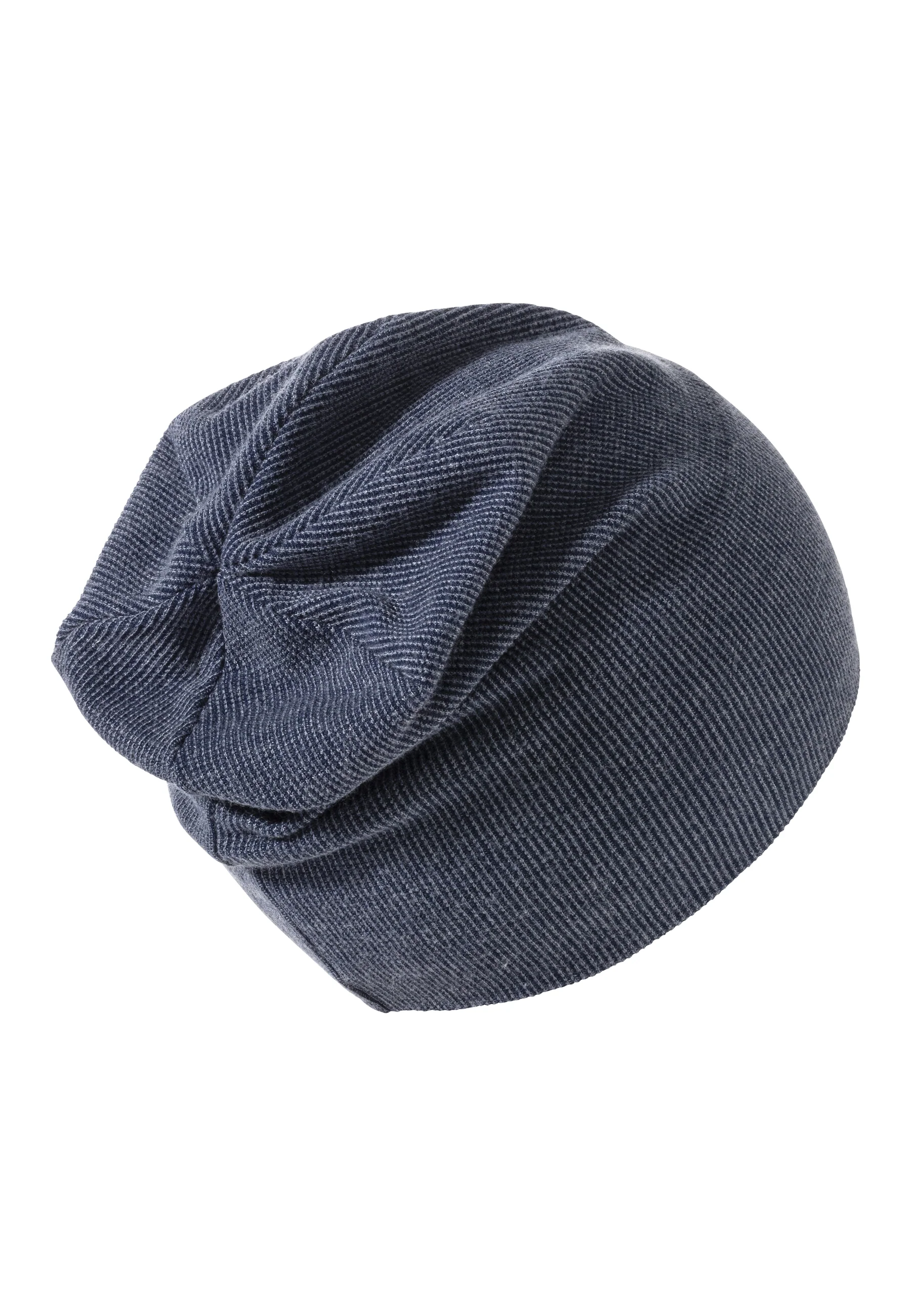 Beanie mit feinem Rippenmuster und Logo-Patch