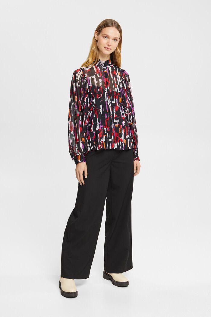 Chiffonbluse mit Muster