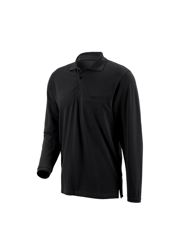 e.s. Longsleeve-Polo cotton Pocket