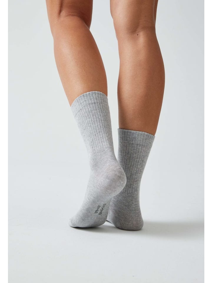 SNOCKS Tennissocken aus Bio-Baumwolle 4 Paar in Grau günstig kaufen