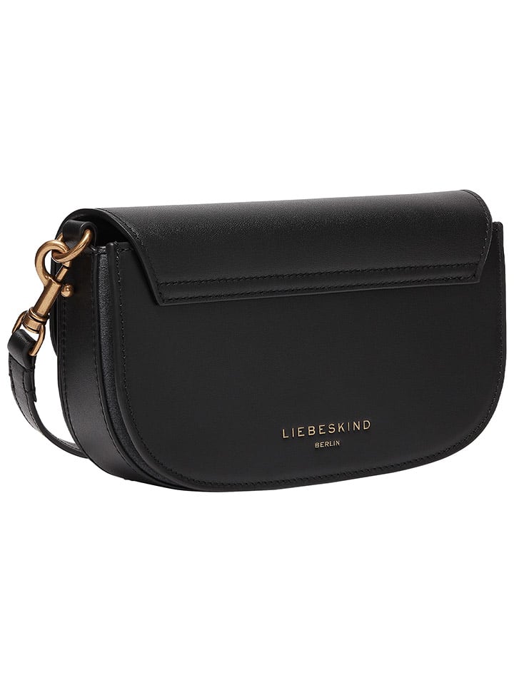 LIEBESKIND BERLIN Leder-Umhängetasche in Schwarz - (B)22 x (H)12,5 x (T)4 cm günstig kaufen onesize
