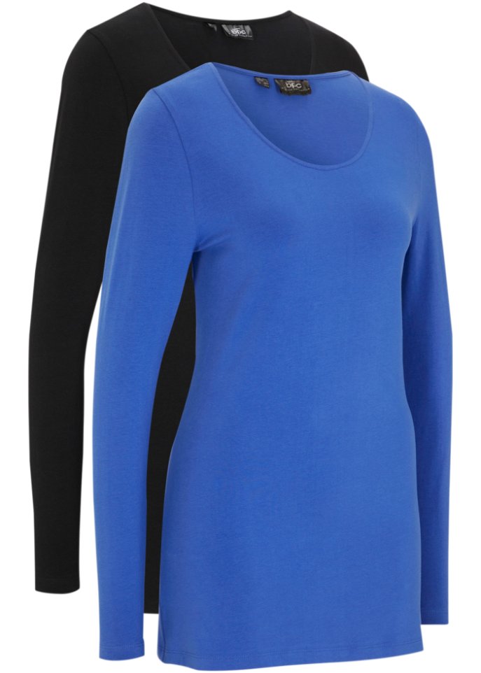 Longshirt mit Bio-Baumwolle (2er Pack)