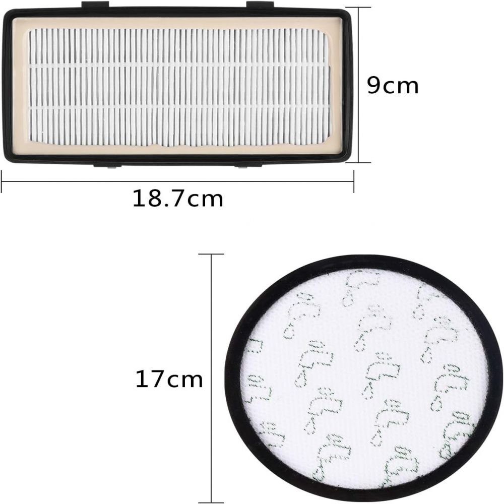 Zubehör-Set 2 Stück Filter für 4AAAA Staubsauger, Ersatzfilter Zubehör Kompatibel, Melteine