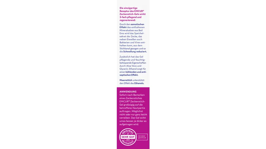 Emcur Zeckenstich-Gel 20 ml