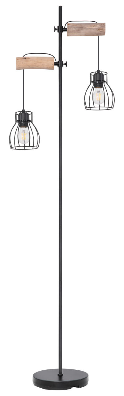 Globo Lighting - MINA - Stehleuchte Metall schwarz, 2x E27