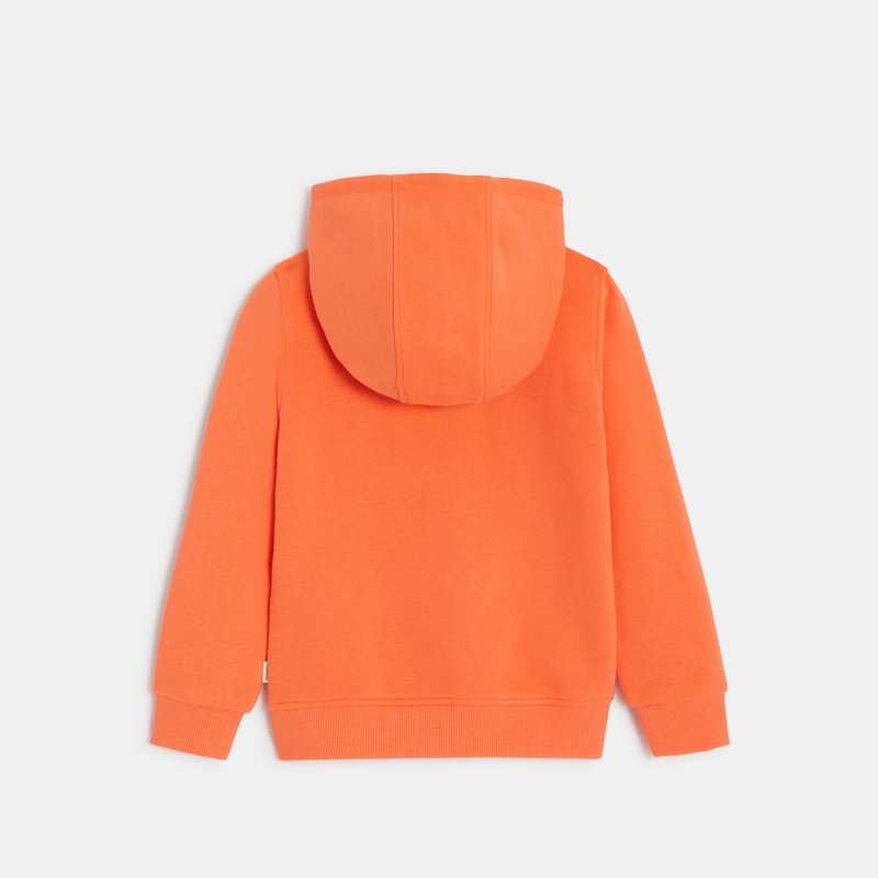 Cardigan bébé garçon orange en coton recyclé Catimini