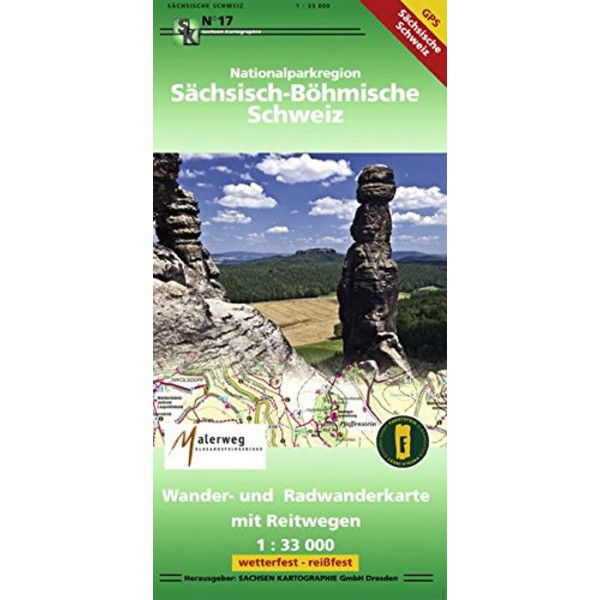 Nationalparkregion Sächsisch-Böhmische Schweiz 1 : 33 000 - Wanderkarte