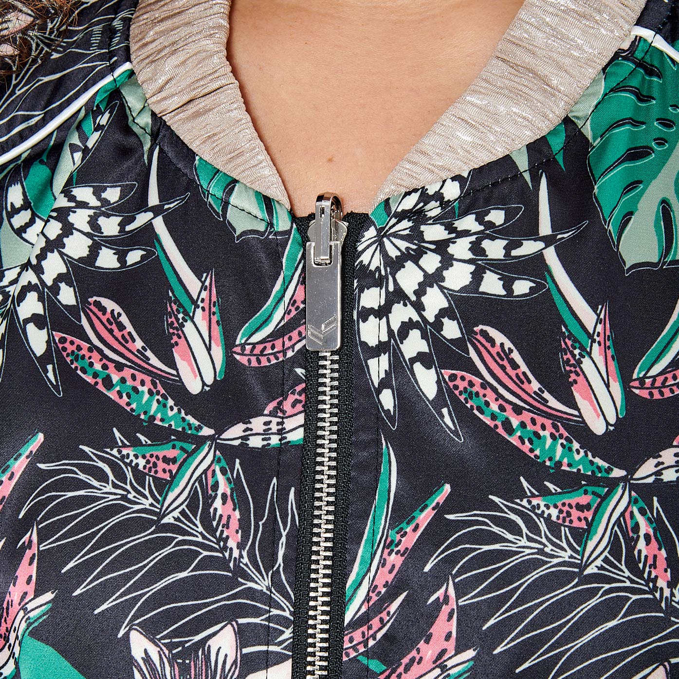 ANAIS  Veste réversible fleurie et noire Femme