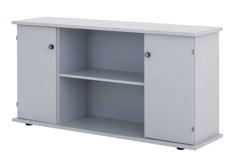 Hammerbacher Future Sideboard Melaminharzbeschichtete Spanplatte 1.660 x 440 x 840 mm Grau