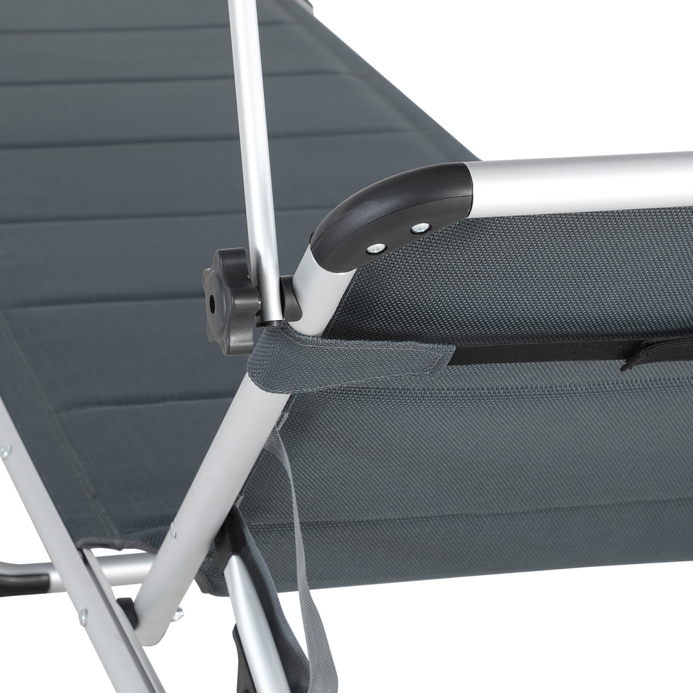 Casaria Sonnenliege Bari Grau 210x60x81cm