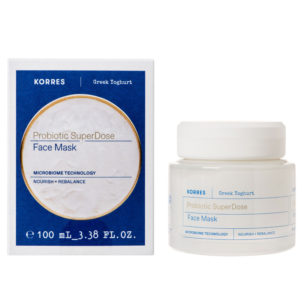 korres Masque Hydratant Superdose de Probiotiques & Yaourt Grec Masque visage super hydratant. Toutes peaux.