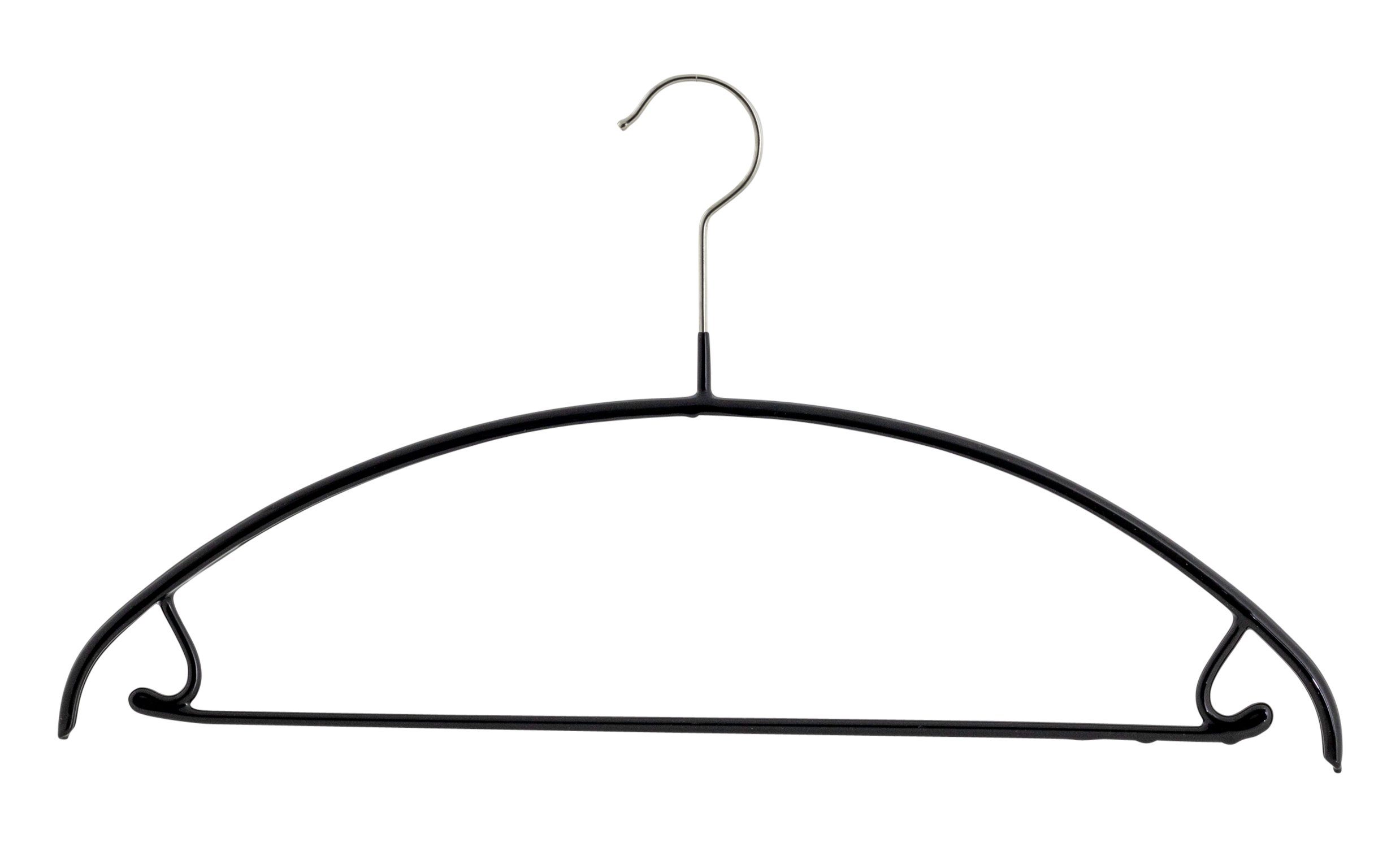 MAWA Kleiderbügel MAWA Economic/U Universal-Bügel aus profiliertem Stahlband, mit Hosensteg und integrierten Rockhaken, rutschhemmend ummantelt, drehbarer Haken, geeignet für Kinder- und Oberbekleidung, 10 Stück