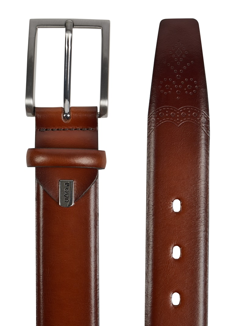 Gürtel aus Leder in cognac