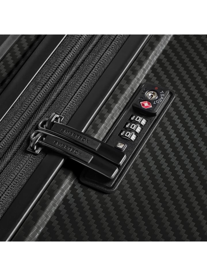 Smartbox Edition 01 4 Rollen Kofferset 3-teilig mit Dehnfalte in black günstig kaufen onesize