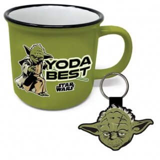 Pyramid Geschenkset (Tasse und Schlüsselanhänger ) - Star Wars (Yoda Best)