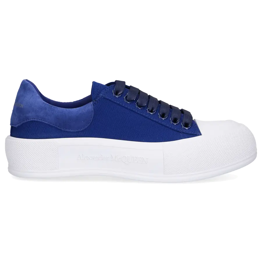 Alexander McQueen - Sneaker low DECK PLIMSOLL Canvas - blau