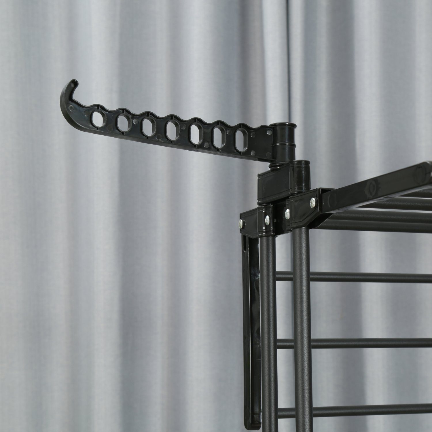 NYVI Turmwäscheständer Wäscheständer Turm LaundryFlex Turmwäscheständer Extra Groß & Stabil, Robuster Edelstahl Platzsparend Einklappbar 360° Räder 50Kg Tragkraft