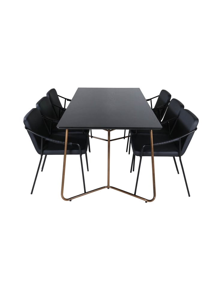 ebuy24 Essgruppe Pippi 13 (7-teilig) Schwarz 90 x 190 cm günstig kaufen onesize