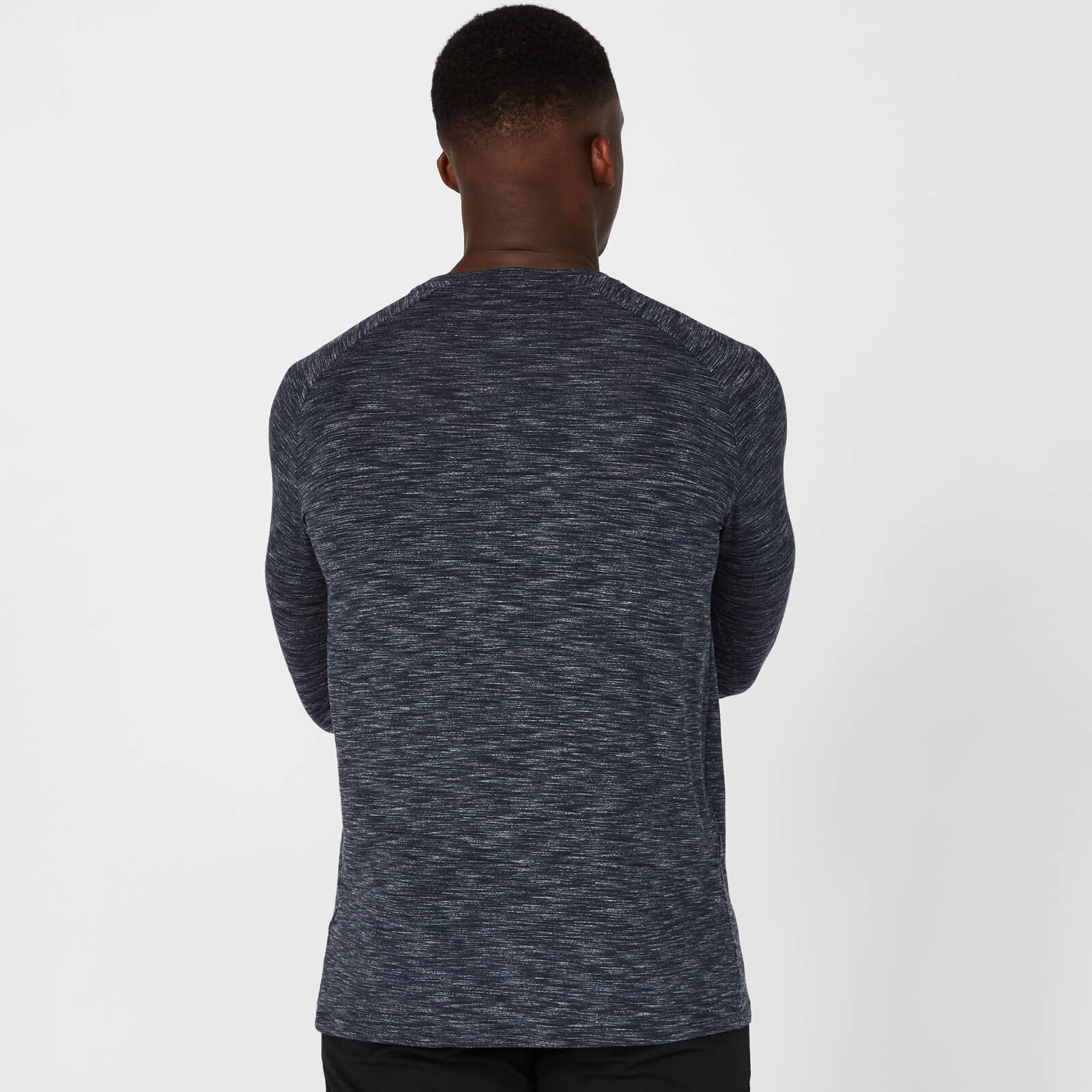 Haut manches longues Performance pour homme - Bleu marine chiné