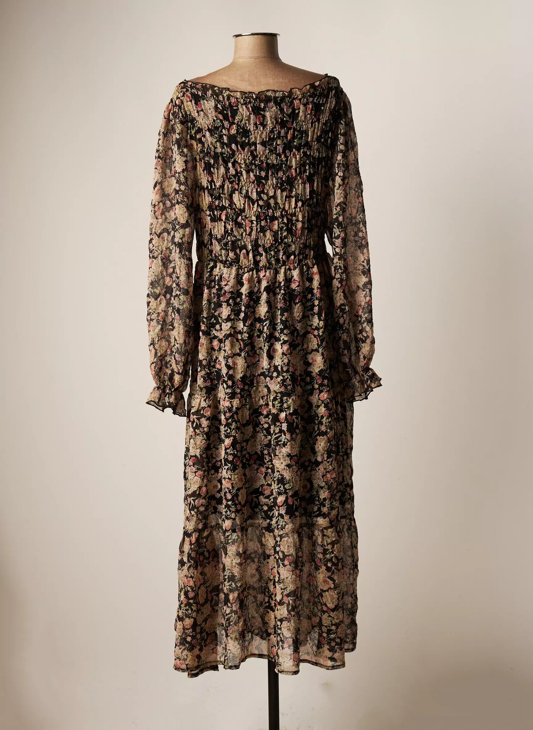 Cream Robes Longues Femme couleur noir
