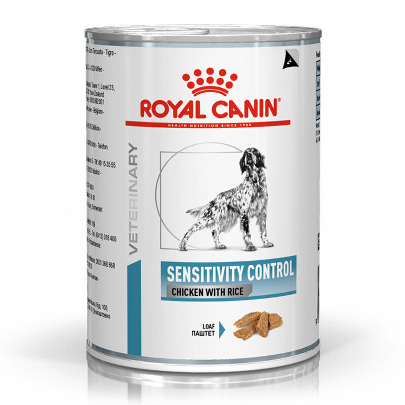 ROYAL CANIN Schonkost ROYAL CANIN Veterinary Sensitivity Control Huhn mit Reis, Mousse 12x420 g