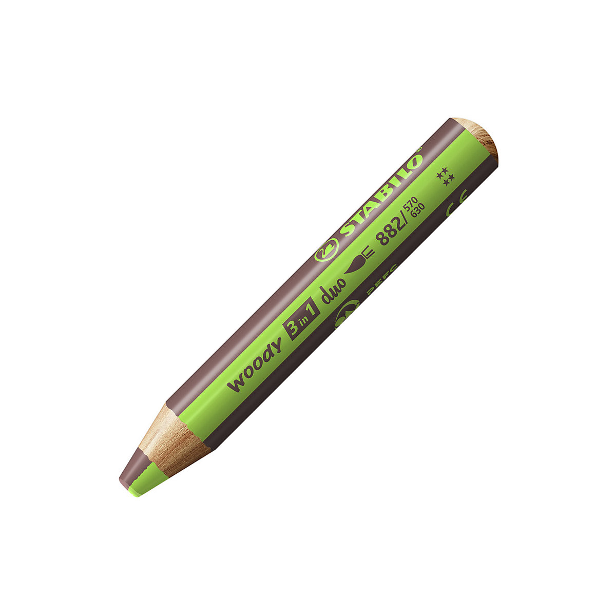 Buntstifte woody 3 in 1 duo, 5 Stifte - 10 Farben, inkl. Spitzer