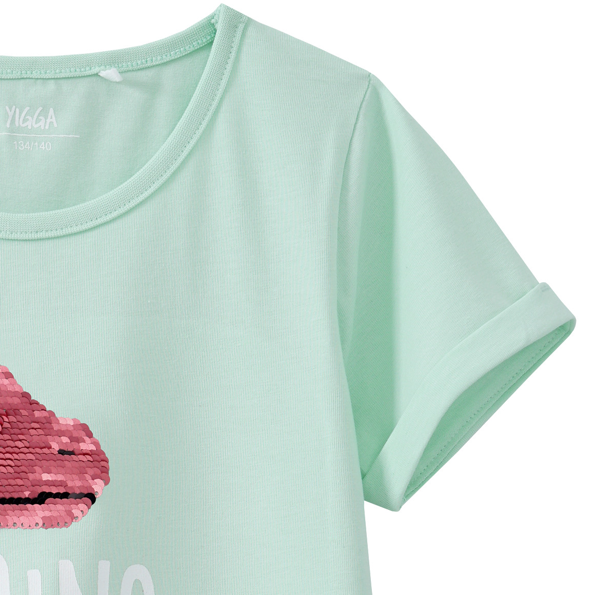 Mädchen T-Shirt mit Wendepailletten