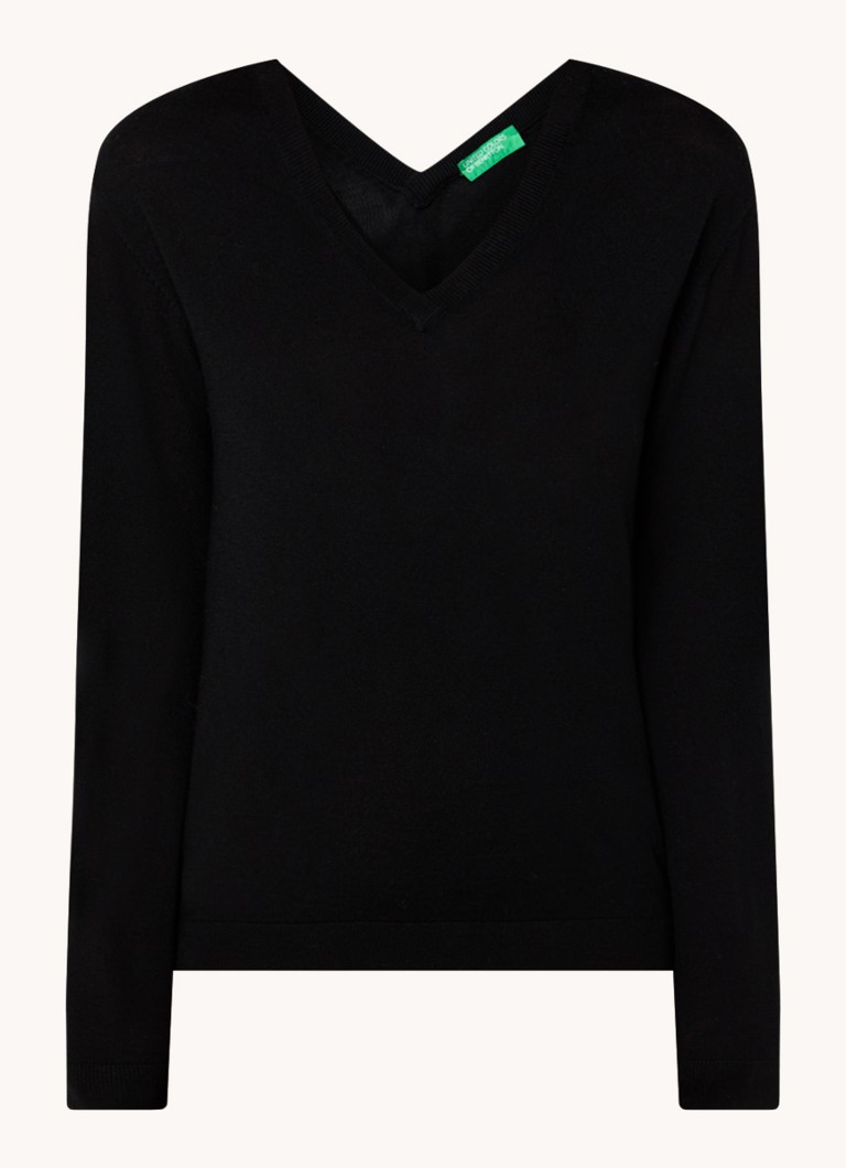 Maglione Benetton in lana merino a maglia fine