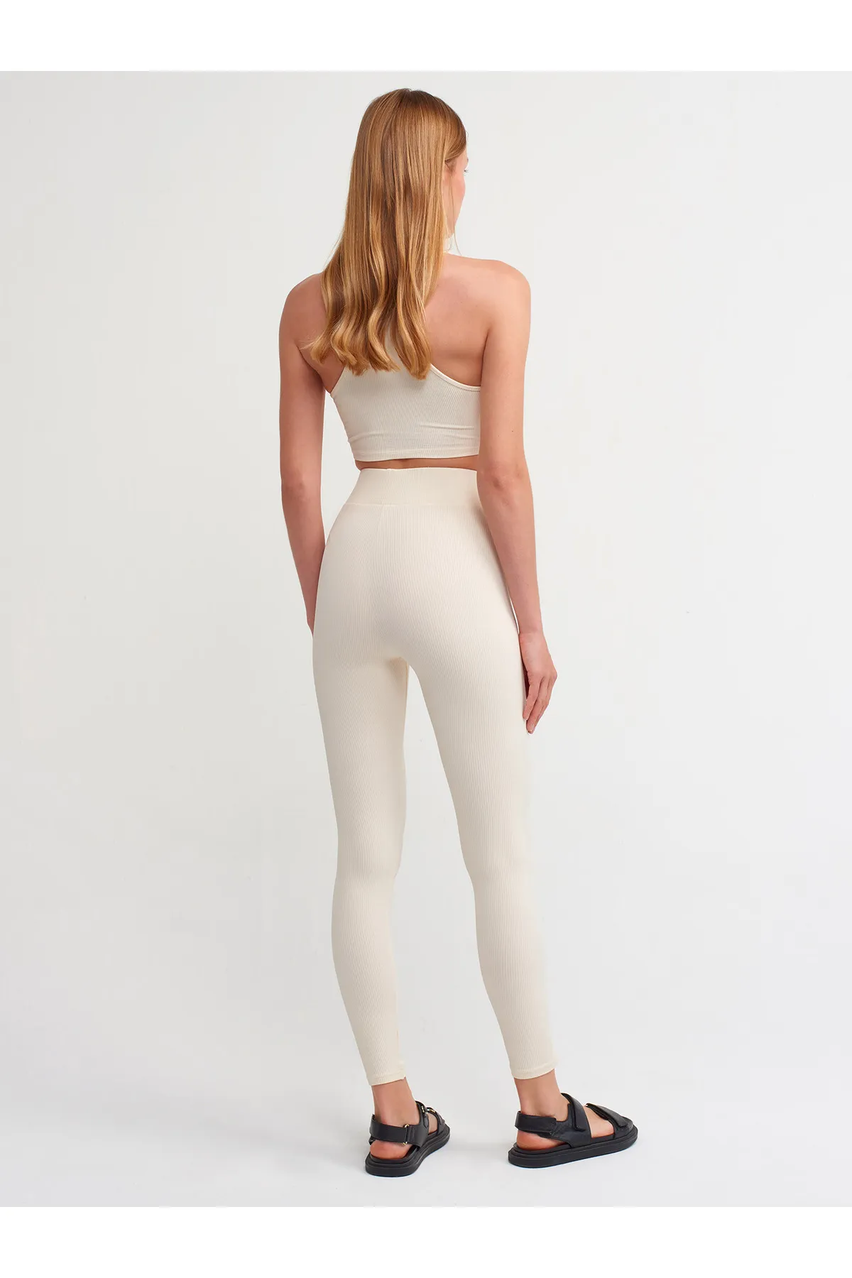 Dilvin  Leggings - Beige - Mittlerer Bund