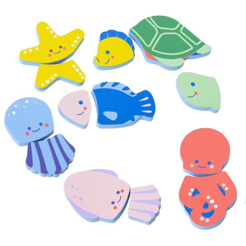 Puzzle de bain : 10 animaux en mousse