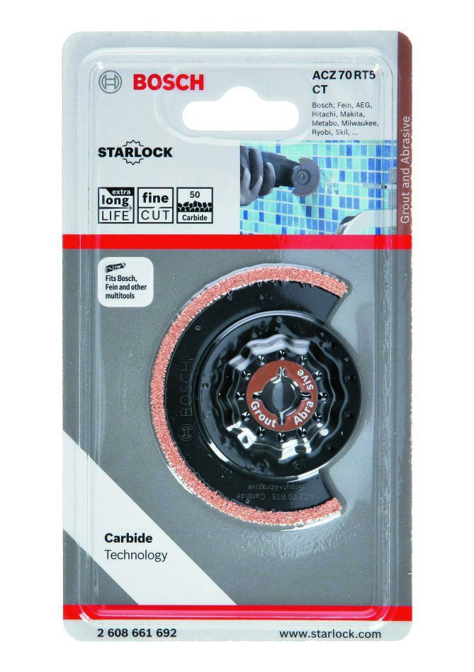 Bosch Blue Accessories 2608661692 Karbid-RIFF smalt segmentsagblad ACZ 70 RT5 70 mm